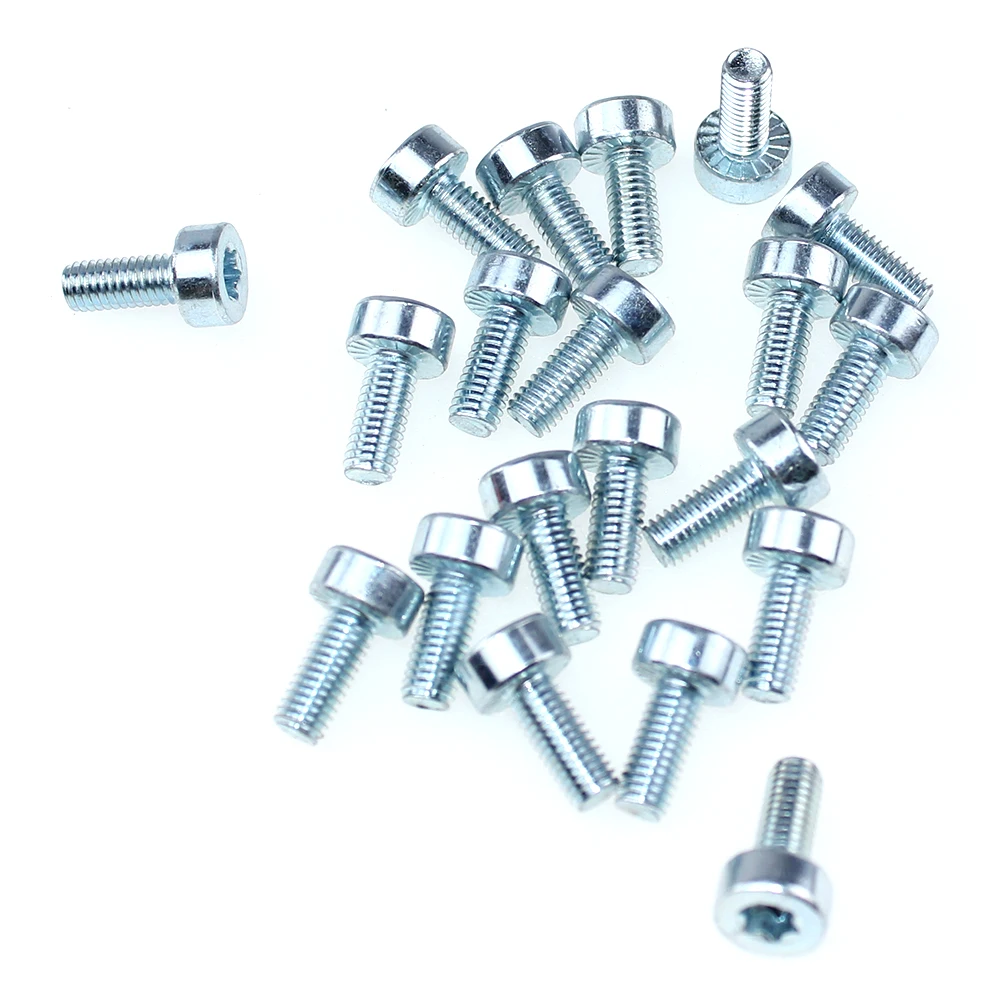 20 pks t27 parafuso estriado para stihl oleo-mac dolmar makita motosserra roçadora soprador edger aparador de sebes cortador de disco sem-fim