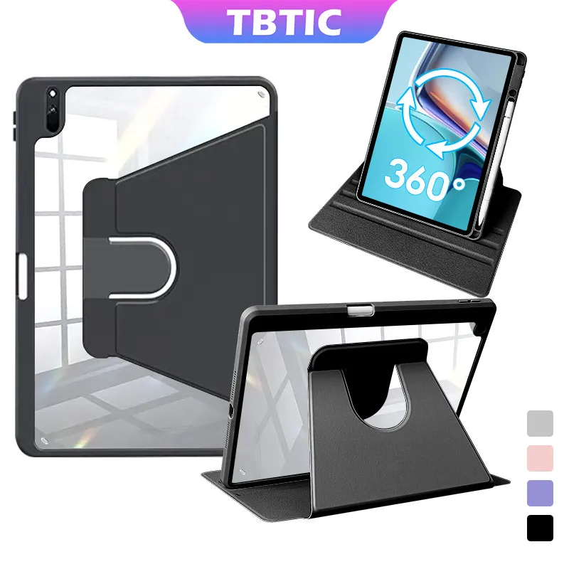 tbtic-360-°-capa-giratoria-de-acrilico-para-tablet-para-huawei-matepad-115s-115-se-11-tamanhos-2024-2023-honor-pad-x9-com-suporte-para-lapis