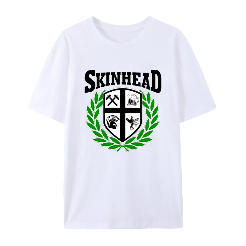 2024 New Arrival Skinhead Slogan Vintage T-shirt Design Mainland China Short Casual O-Neck Harajuku Oversized T Shirt