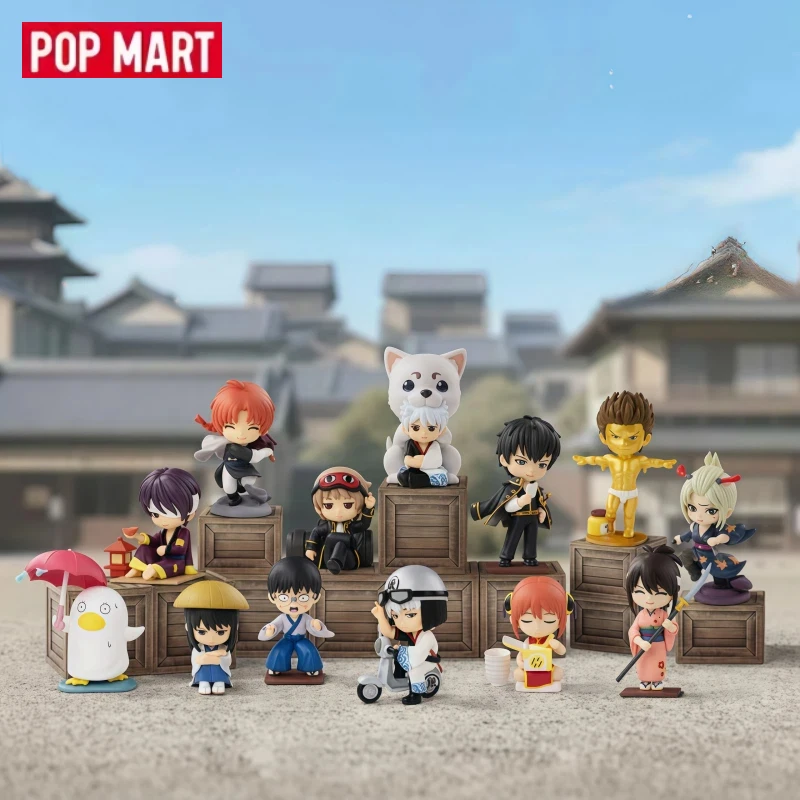 

NEW POPMART Gintama Welcome To Yorozuya Series Mini Blind Box Anime Figure Desktop Ornament Collectible Toy Gift For Anime Fans