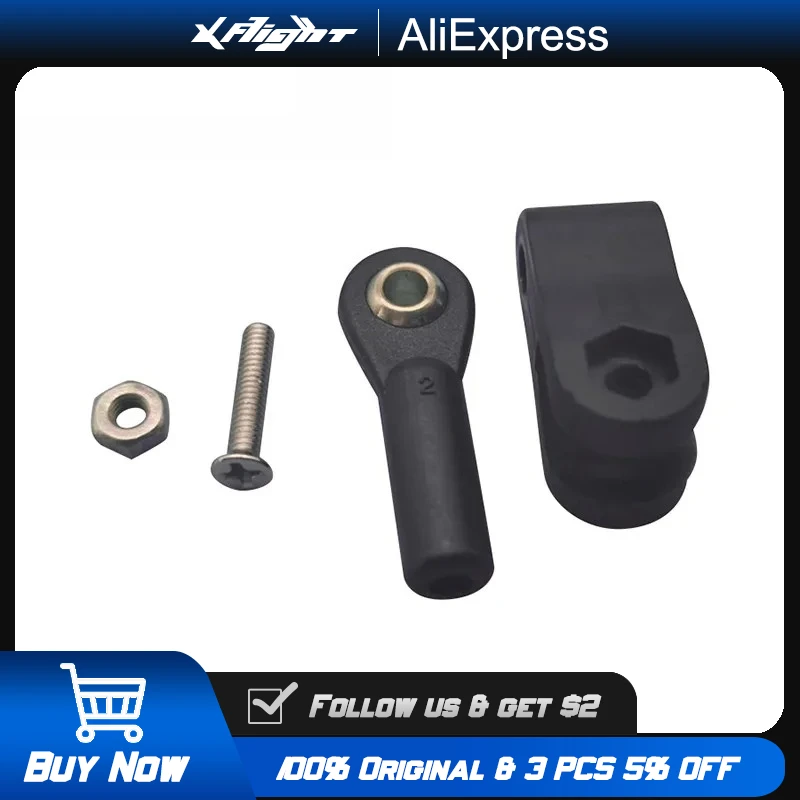 

XFlight 2 Sets RC Airplane Clevises & Ball Joints - Rudder Control Linkage, Rocking Arm for Electric Foam Plane Model Parts