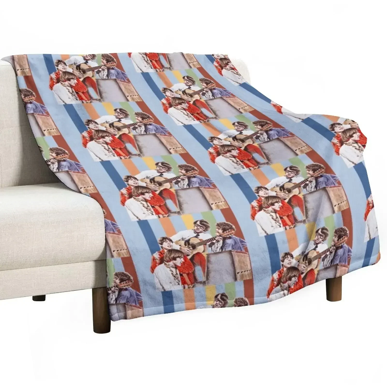 

Monkees Throw Blanket Soft Plaid Camping bed plaid Blankets