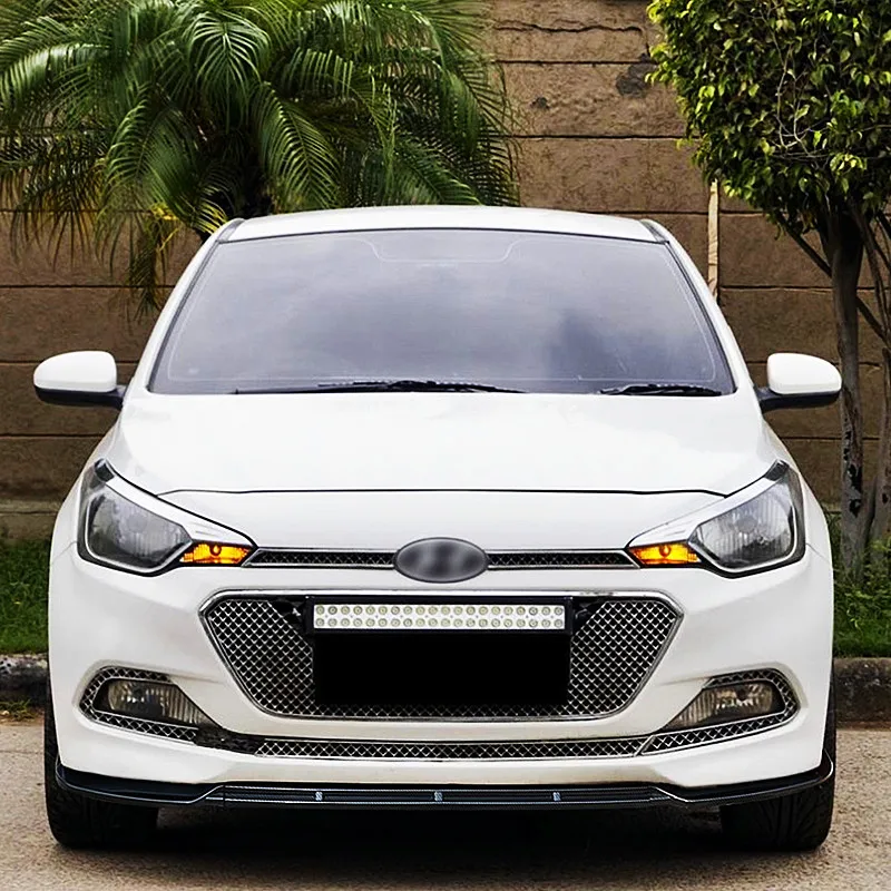 Dla 2015-2017 Hyundai I20 MK2 ABS Plastikowy przedni zderzak samochodowy Splitter Lip Chin Spoiler Body Kit Protector Guard Exterior Accessori — zdjęcie 6