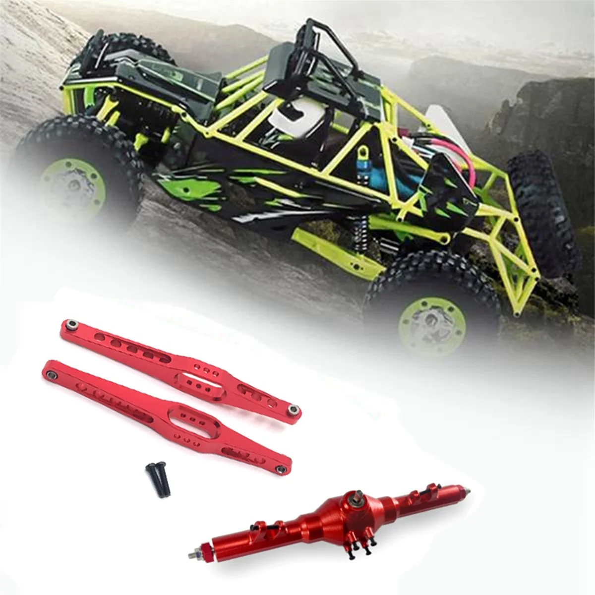 Aluminum Alloy Complete Rear Axle Differential&Rear Axle Support for 12428 12423 12427 FY03 1/12 RC Car