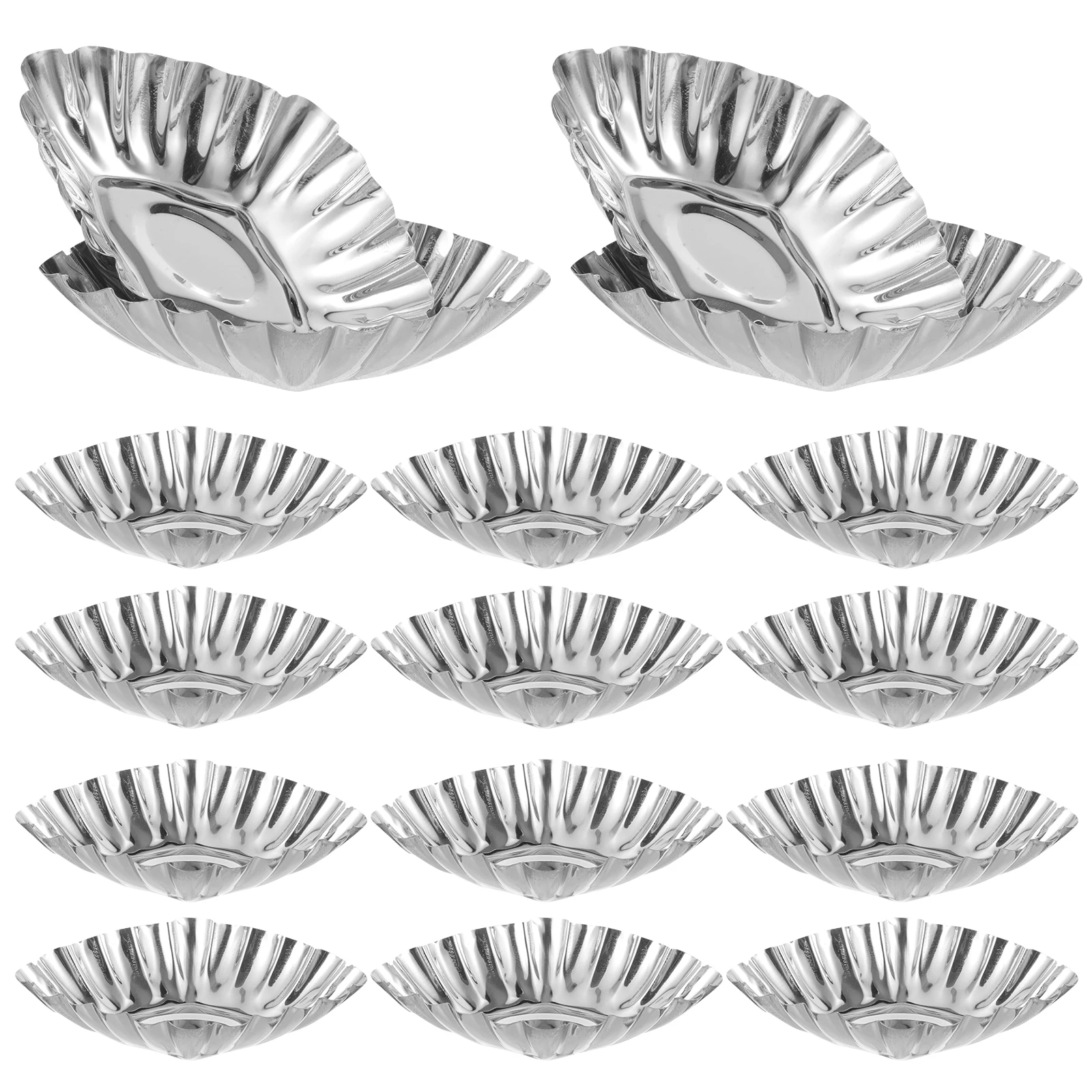 

20 Pcs Cake Cup Mold Molds for Baking Stainless Egg Tart Muffin Making Supplies Pastry Cups Steel Tartlet Mould