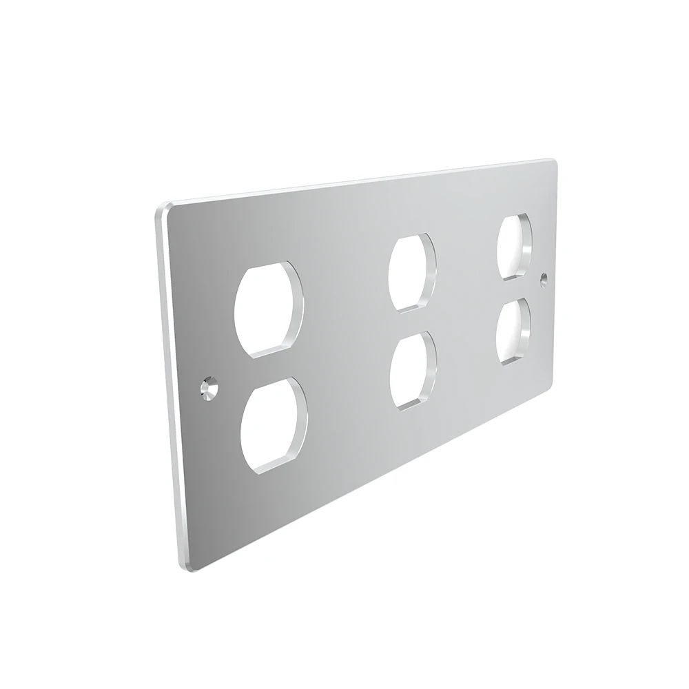 HIFI 6-Loch Amerikanische Standardsteckdose US-Stecker Stromanschluss 3-polige Elektrische Steckdose Abdeckung aus Aluminium – Detail 6
