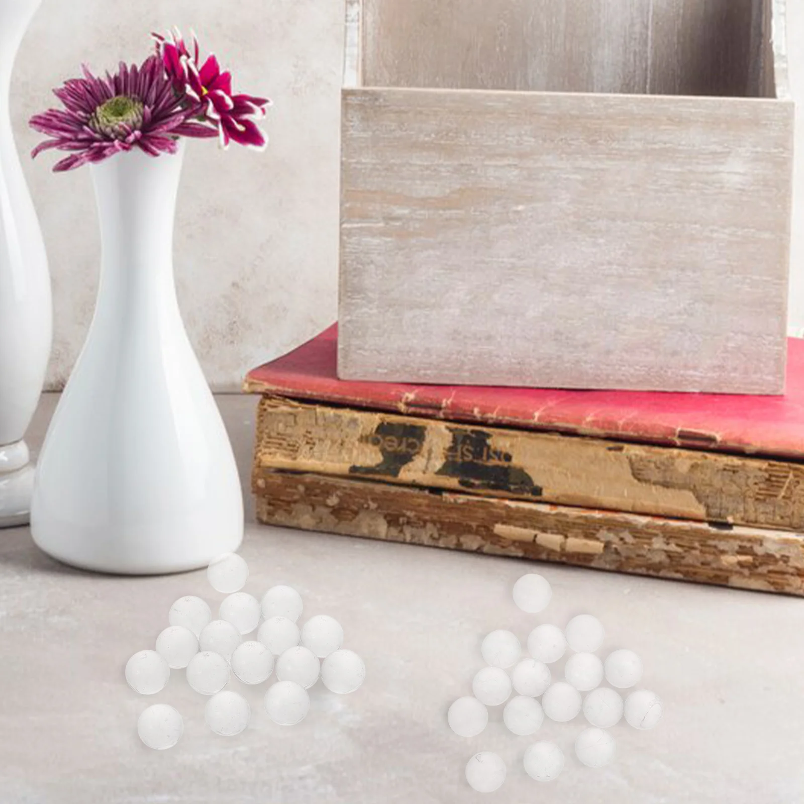 30 pçs mármores de vidro contas redondas claras para damas chinesas acessórios do jogo bolas decorativas em massa diy artesanato tanque de peixes casa