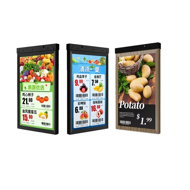 Full Color Screen Digital Menu Board Resolution Lcd Tag Indoor Electronic Shelf Label for Retail Store
