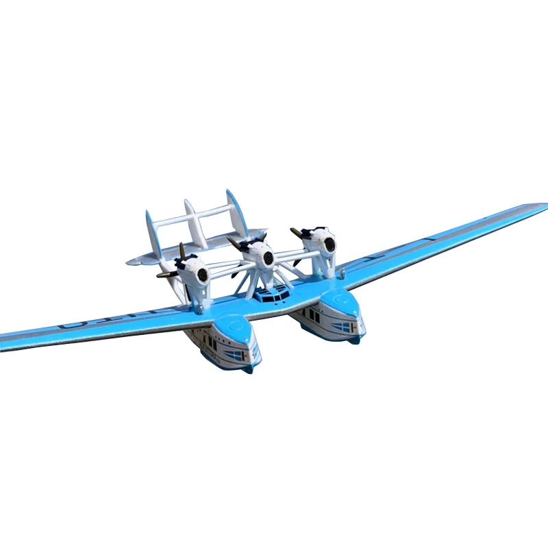 Diecast 1:200 Ltalian Simulation S.66 Alloy Propeller Catamaran Seaplane Model Desktop Decorations Collectible Gifts