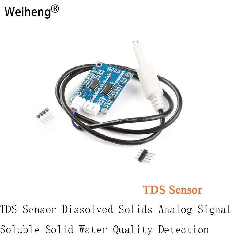 5PCS Sensor Dissolved Solids Analog Signal Soluble Solid Water Quality Detection Module DS18B20 Temperature for Arduino 51STM32