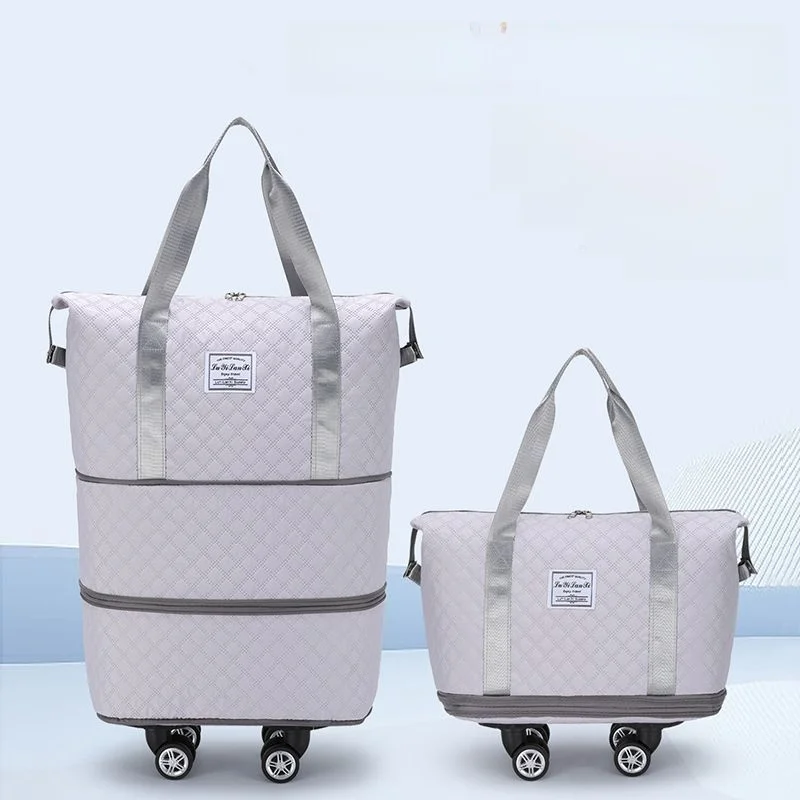 large-capacity-handheld-luggage-bag-travel-bag-with-wheels-short-trip-suitcase-business-trip-storage-bag-four-wheel-spinner