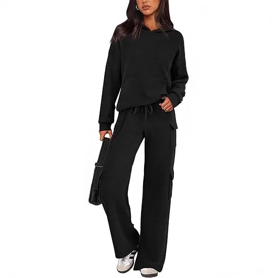 

Women 2 Piece Casual Hoodie Tracksuit Set Oversized Sweatshirts Loose Autumn Fashion Sweatpants