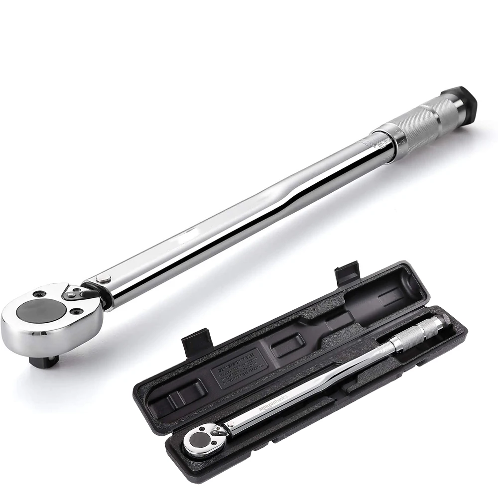 1/4 3/8 1/2-Inch Drive Click Torque Wrench 5-210N.m Square Drive Ratchet Wrench Repair Spanner Key Hand Tools With Box