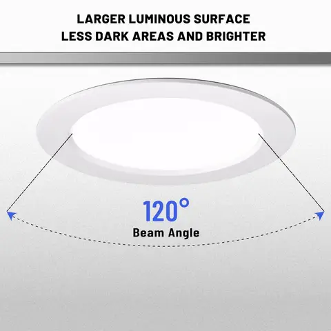 2-10pcs Recessed Round LED Downlight 100-240V Dial Swich CCT 3000K/4000K/6500K Panel Light Ceiling Light 20W 24W Indoor Lighting