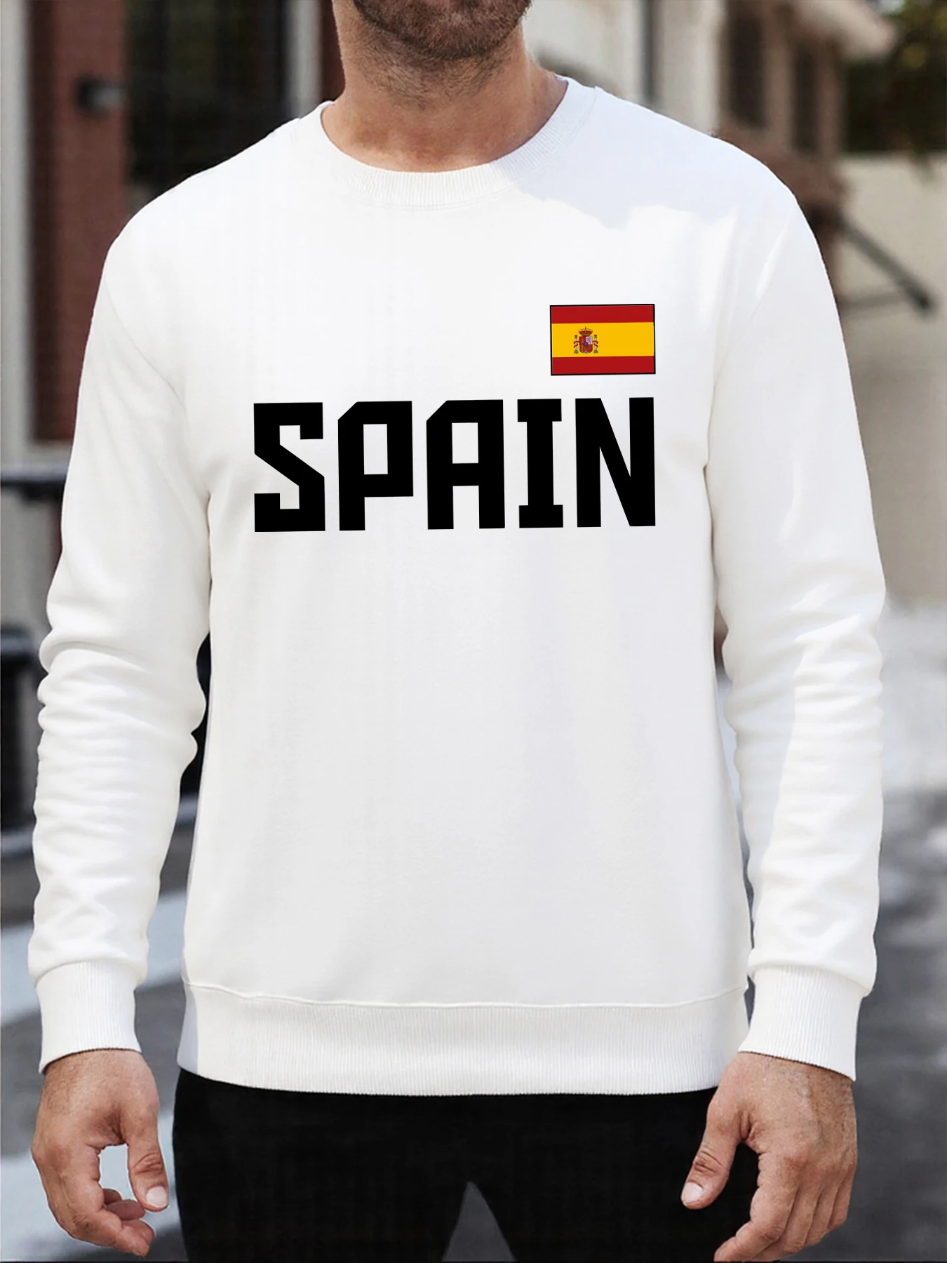 Spanien Brief Nationalen Flagge Muster Männlich Sweatshirt Herbst Mode Sportswear Oversize Pullover Hipster Casual Kleidung Mans
