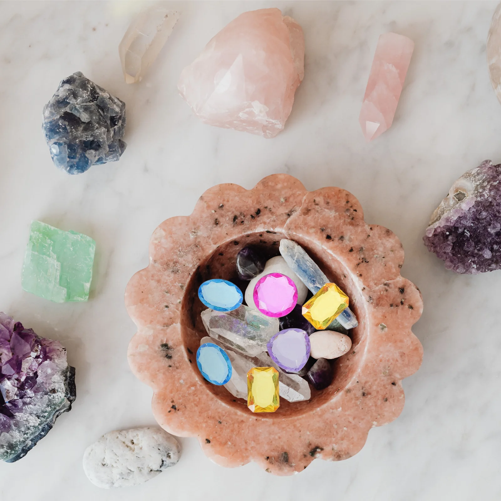 

Simulated Gemstone Set Resin Decorative Gems Fake Vase Fillers Wedding Party Home Decor DIY Crafts Floating Gems for Vase Table