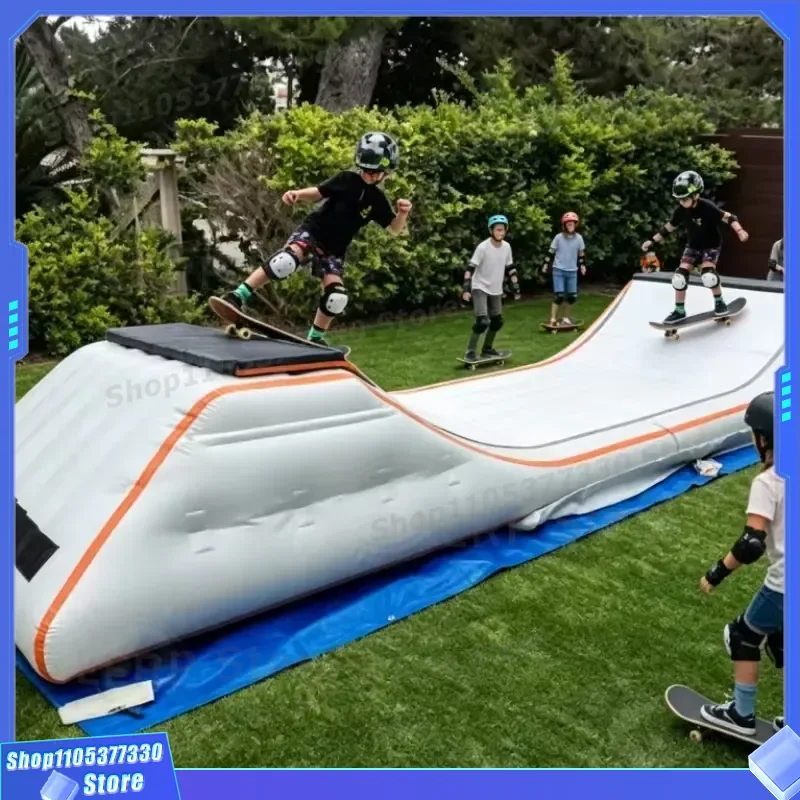 Popular New Design Airtight Inflatable Skate Ramp Sealed Air Skateboard Combo PVC Adjustable Skateboard Ramp