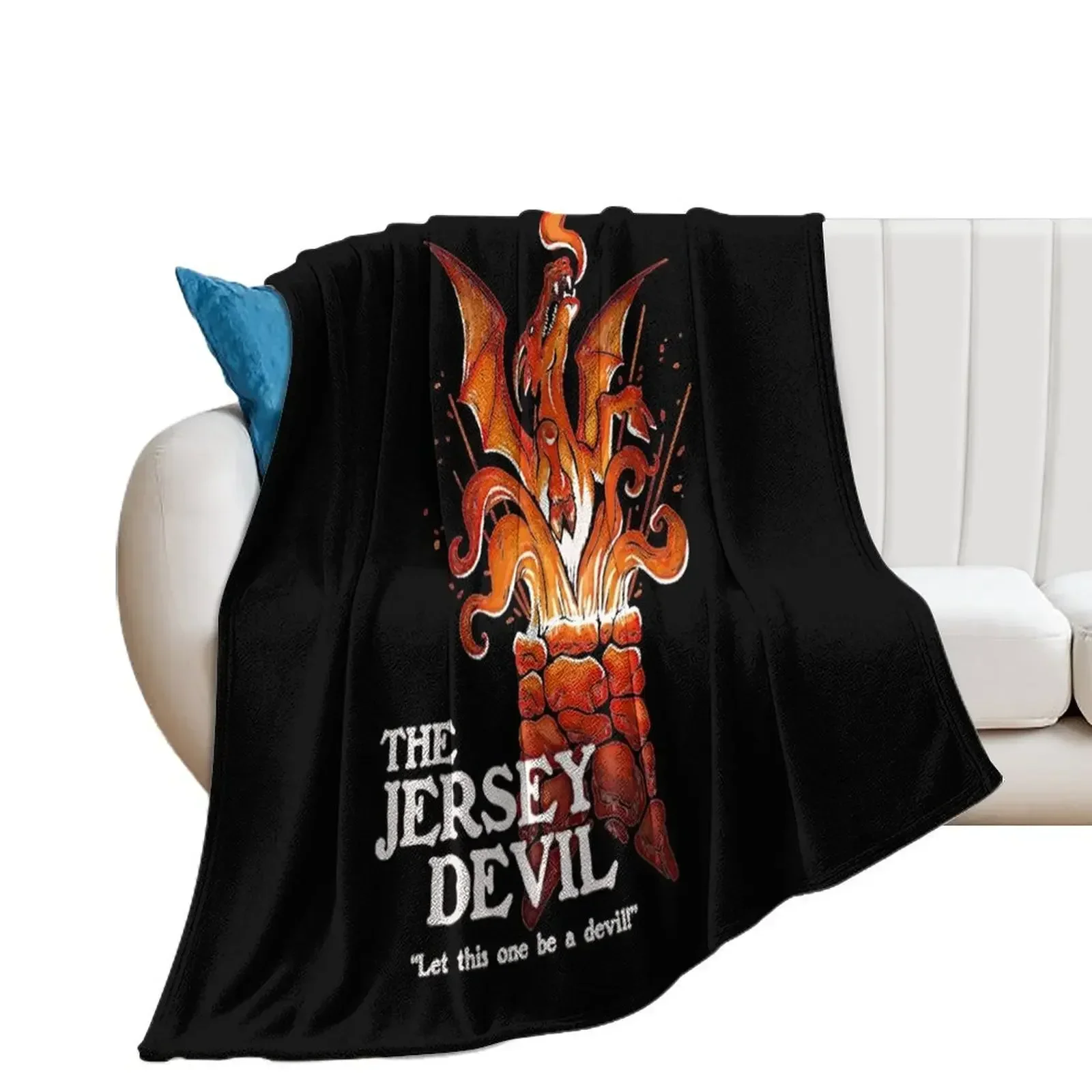 Let this one be a devil! T-Shirt Throw Blanket Bed covers Luxury St Designers Blankets