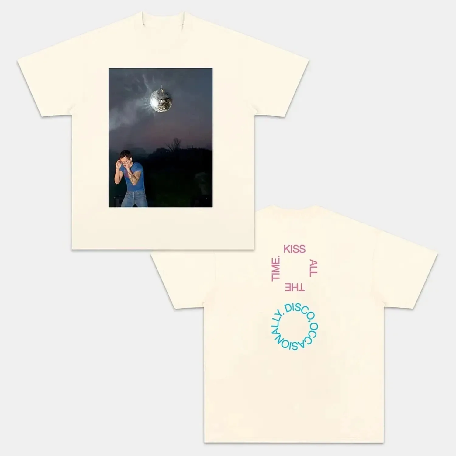 Harry Styles Graphic T-shirt Men Women Kiss All The Time Disco Occasionally Album O-Neck Short Sleeve T-shirt Gift Fans Clothing