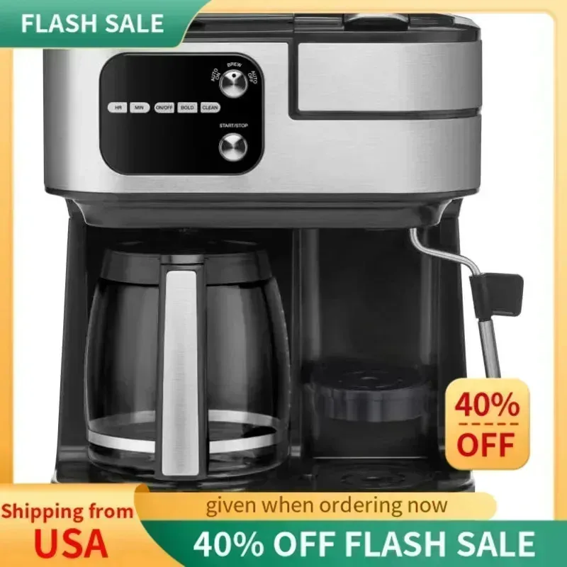 ماكينة صنع القهوة PMD4-uisinart نظام باريستا، ماكينة صنع القهوة 4 في 1 في مركز القهوة، قهوة ذات خدمة واحدة، كبسولات اسبريسو ونسبرسو،