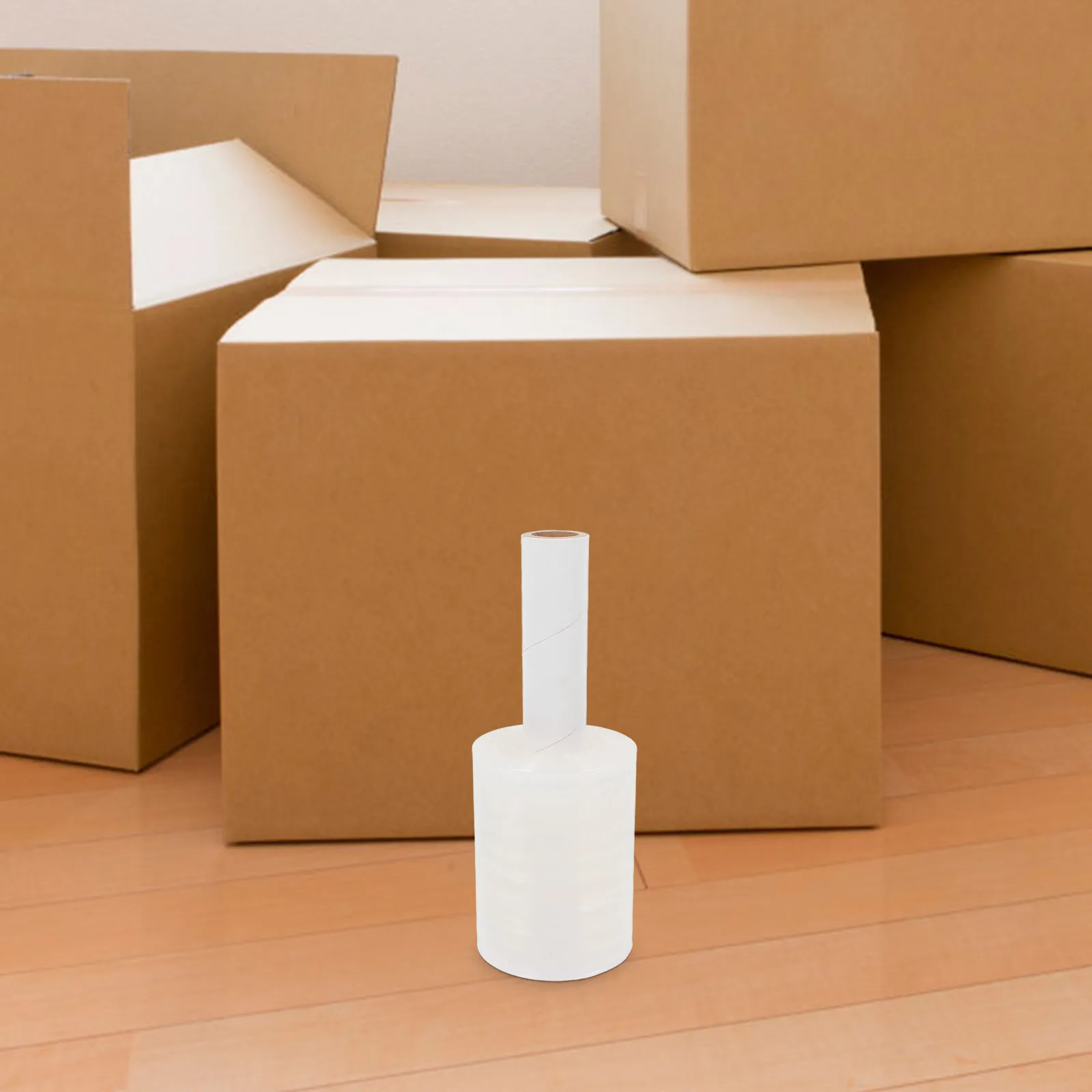 Handheld Stretch Film Roll for Moving, Furniture Wrapping, Packing, Bundling & Securing Items – Comfortable Grip