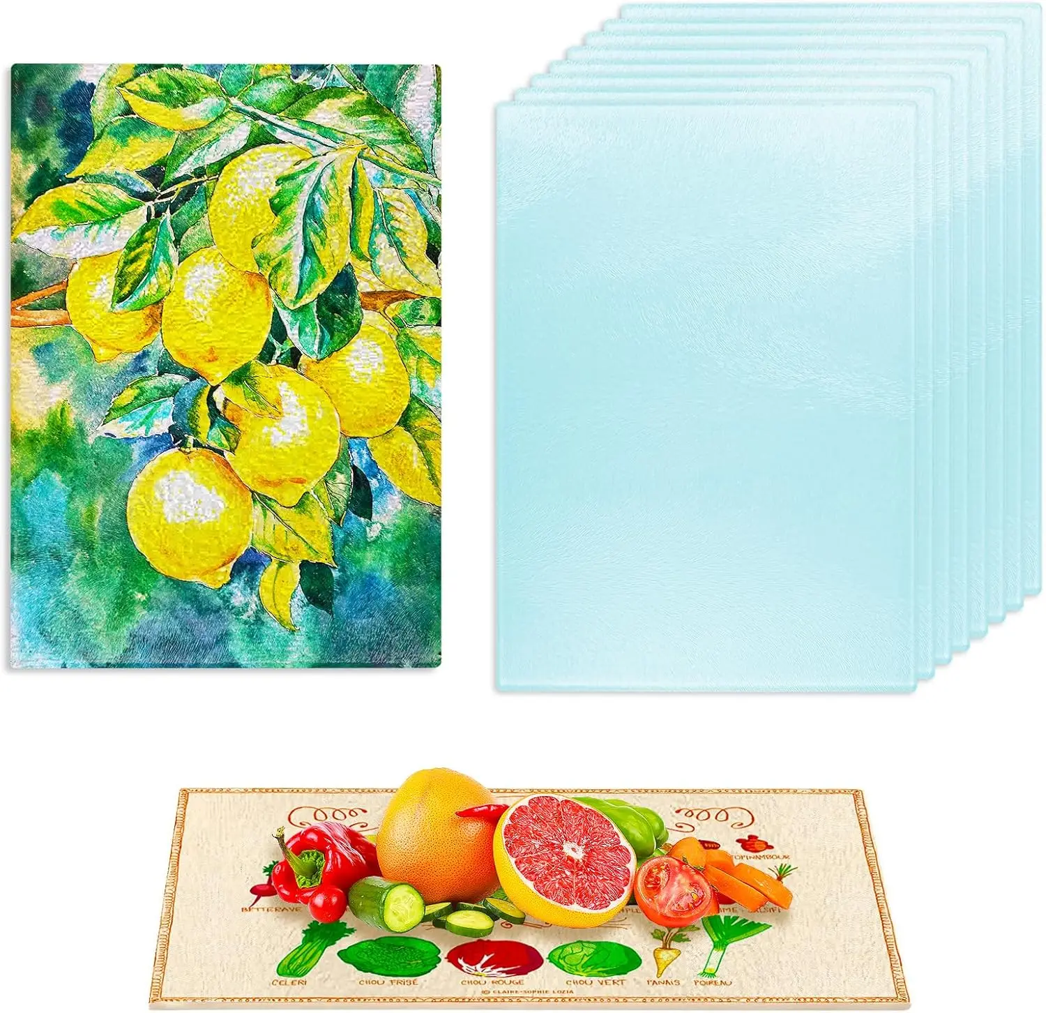 Pack Sublimation Glass Cutting Board Blanks, 11