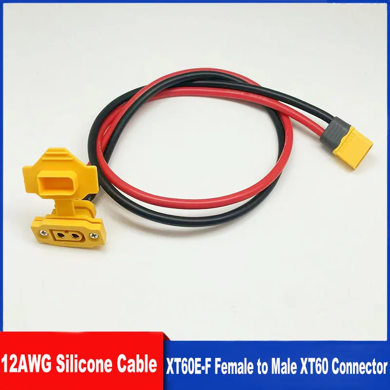 XT60E-Buchse zur Montage an XT60H-Stecker, Stromverbindungskabel, geeignet für ferngesteuerte Modelle und ähnliche Geräte.