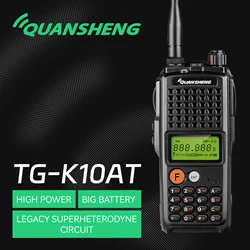 Quansheng-Walkie Talkie TG-K10AT de largo alcance, radio bidireccional de 10W, UHF, 400-470MHz, K10AT