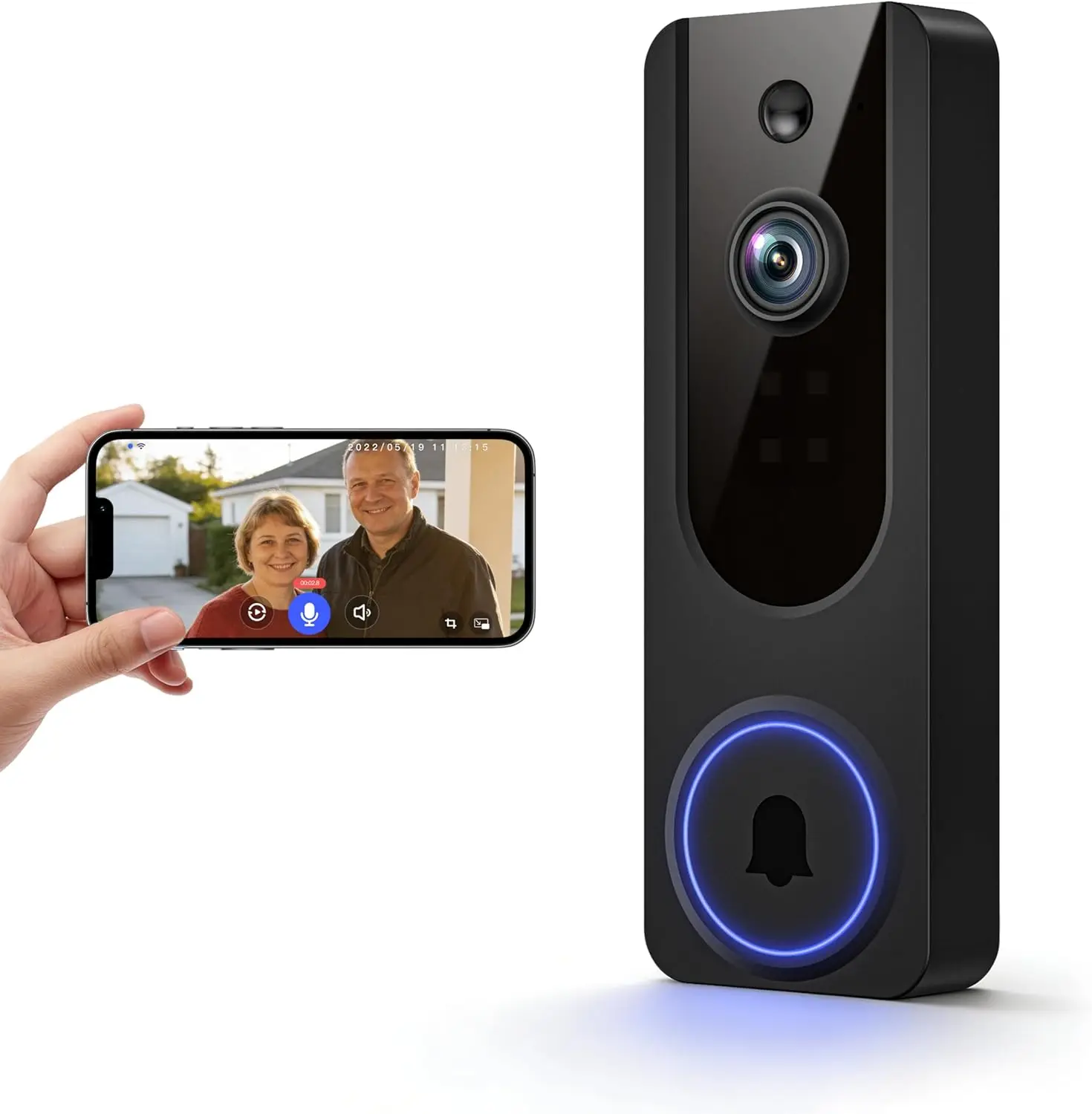 

1080P Wireless Dome Cam, AI Human Detection, 2-Way Audio, Night Vision, WiFi Home Surveillance, Cloud Storage