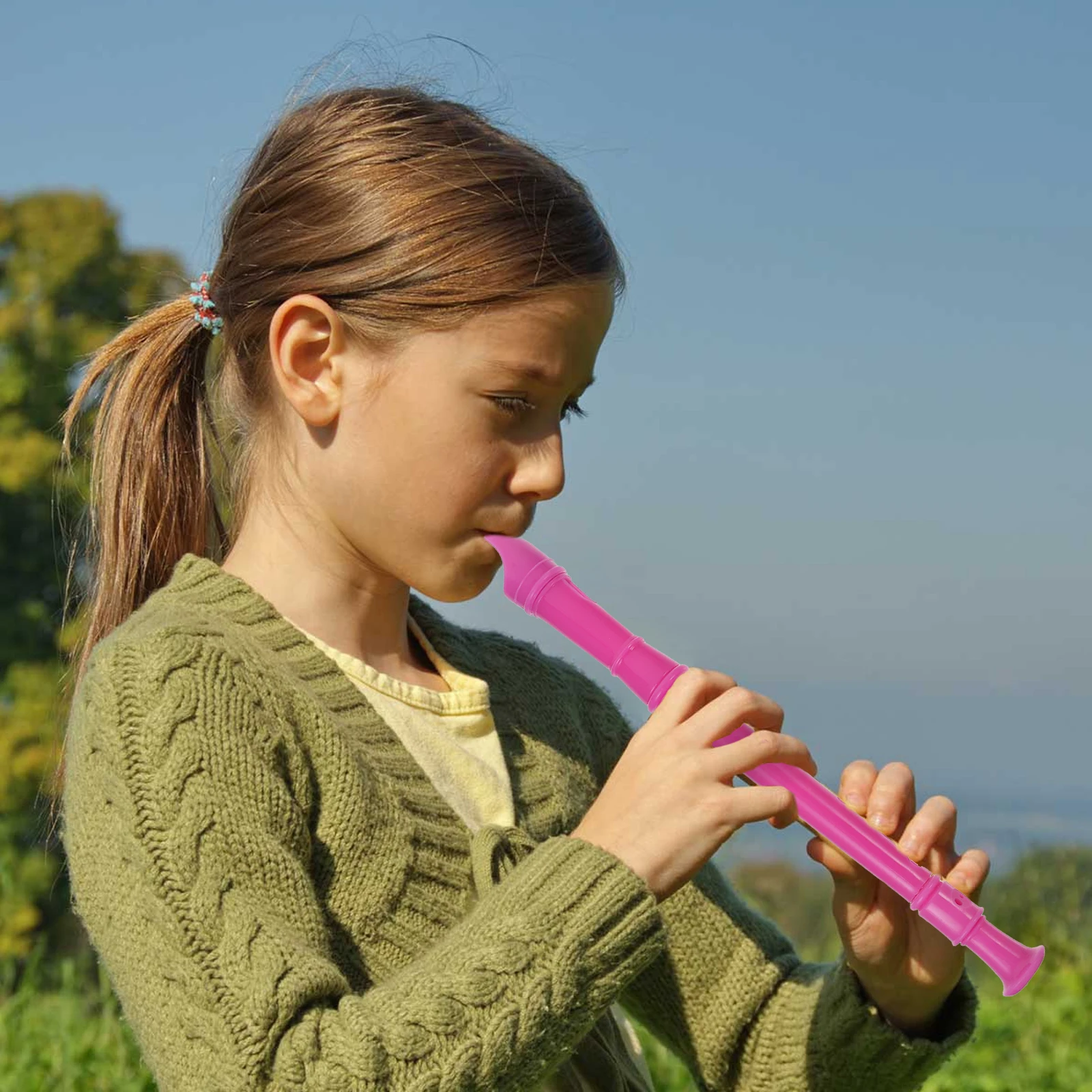 

1 Set 8 Hole Plastic Soprano Recorder Flute For Beginners Teens Wind Instrument Music Class Practice Beginner Clarinet Musical