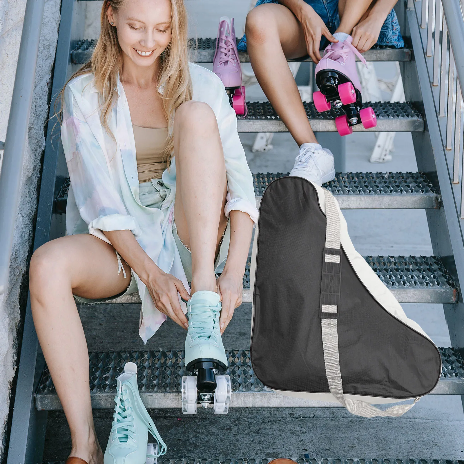 

Сумка для роликовых коньков треугольной формы, 1 шт., тонкая отделка, стильный минималистичный дизайн, удобная для транспортировки, незаменимая вещь для скейтеров.