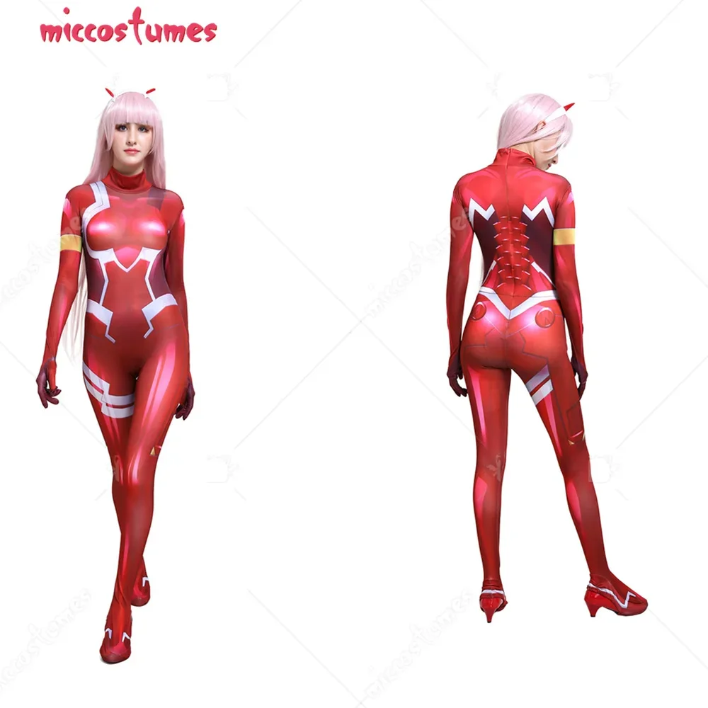 Miccostumes damski kod 002 Plugsuit kombinezon 3D z nadrukiem Zentai Curvy przebranie na karnawał dla kobiet kostiumy na Halloween