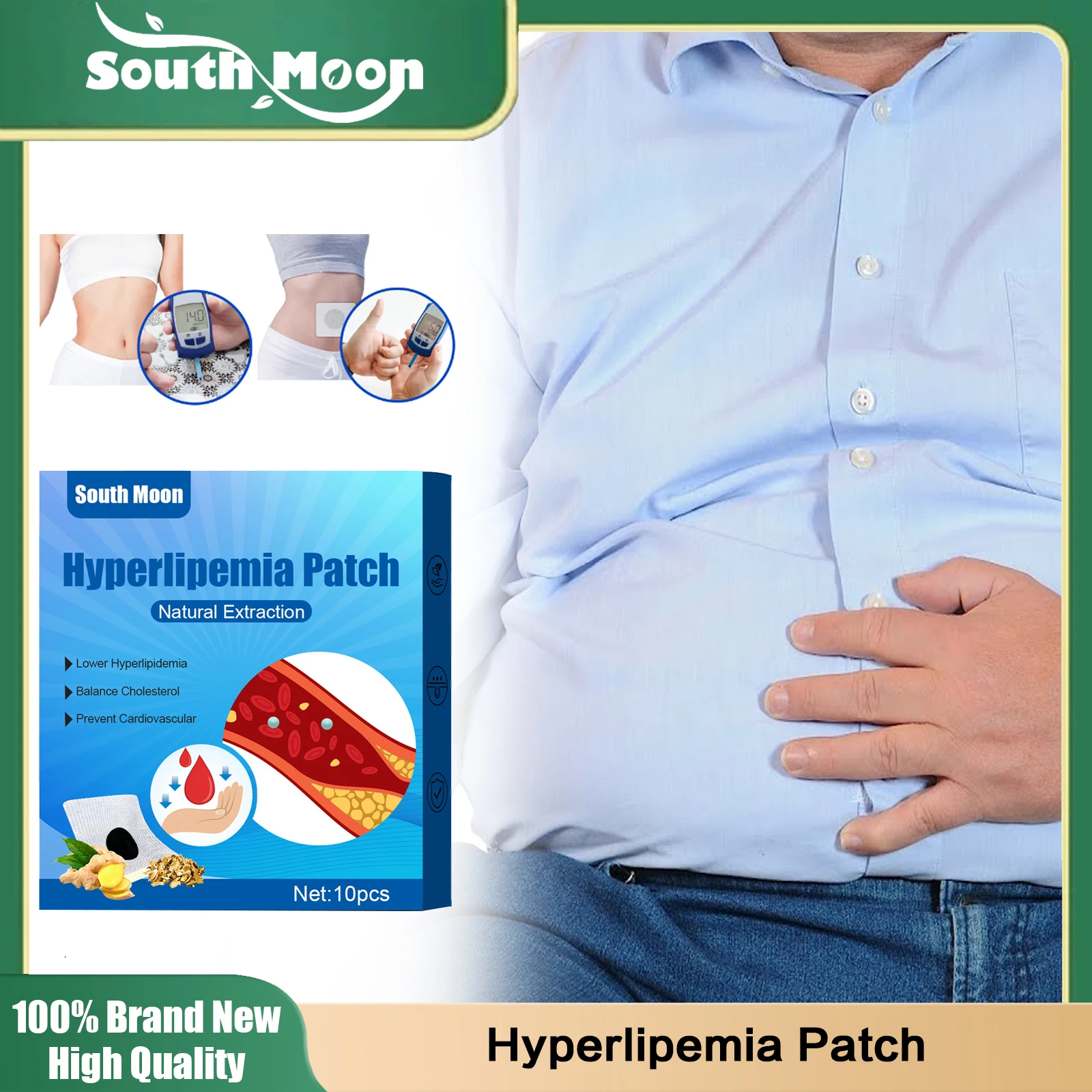 

Hyperlipemia Patches Control Blood Lipids Balance Hypertension Cleaning Blood Vessel Prevent Cardiovascular Disease Care Plaster