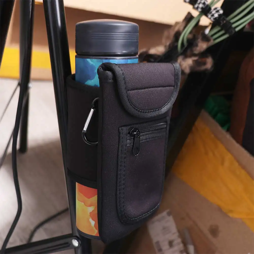 حقيبة حبال زجاجات المياه المغناطيسية قابلة للتعديل متعددة الطبقات حقيبة زجاجات الصالة الرياضية سعة كبيرة مريحة حقيبة زجاجات المياه الرياضية اللياقة البدنية