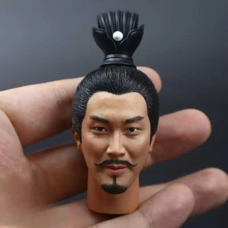 1/6 Scale China Ancient Smart Man Zhuge Liang Head Sculpt Romance of The Three Kingdoms Figure Head Played Model Action Figure