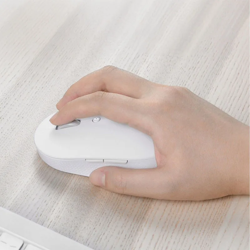 Xiaomi Mijia Wireless Dual-Mode Mouse silenzioso ergonomico Bluetooth USB pulsanti laterali Protable Mini Mouse Wireless per Laptop