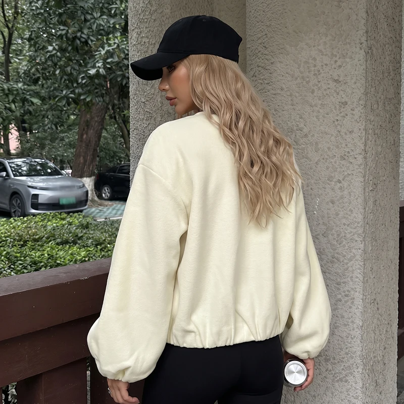 Wool baseball jacket - 2026 autumn-winter new style, popular in Europe and America, retro and loose-fitting women's coat