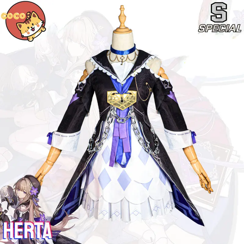 CoCos-S Game Honkai Star Rail Herta Cosplay Costume Incredibly Intelligent Yet Unsympathetic Scientist Herta Costume and Wig