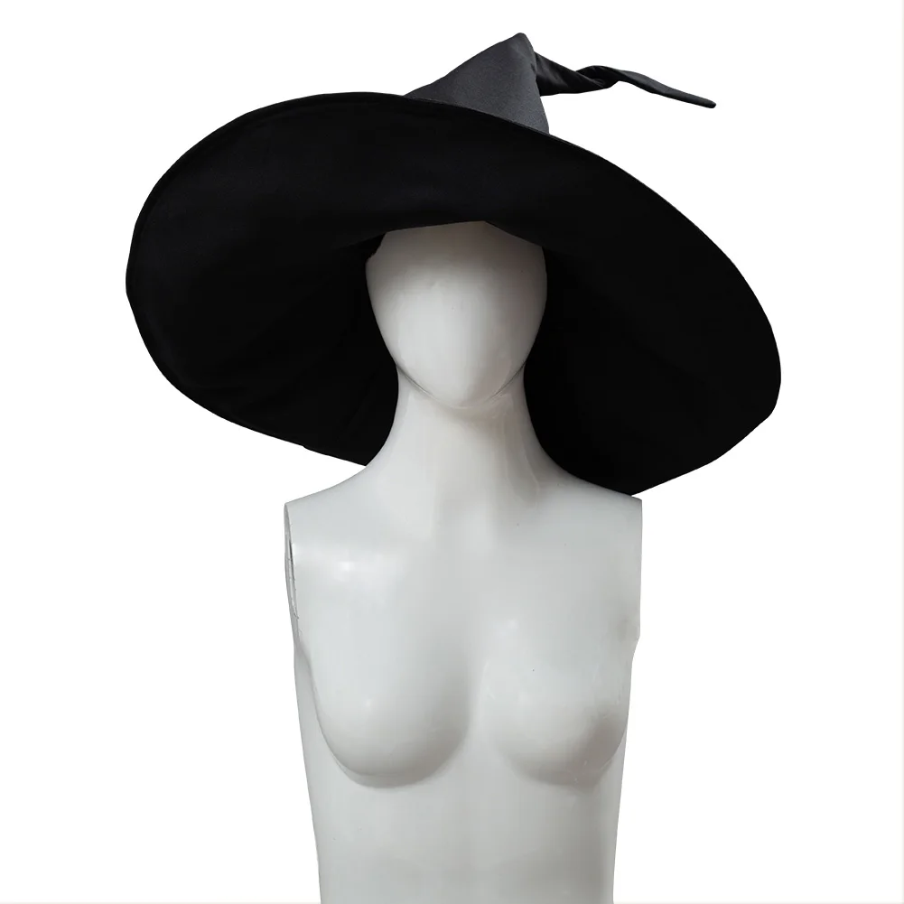 Minerva Mc Gonagall-Sombrero de profesor de Cosplay, gorra negra de bruja, sombrero redondo de mago, accesorios de disfraces, accesorios de fiesta de Halloween