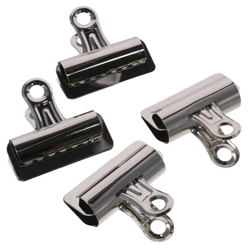 

4PCS Multiuse Bull Clips Sliver Bulldog Clip Alloy Binder Paper Clip 75mm/3Inch Clamps Office