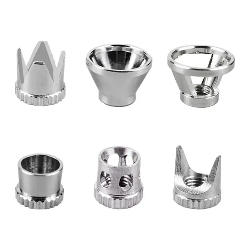 Airbrush Crown Cap Airbrush Body Accessories Universally Applicable Parts Supplies Airbrush Needle Shap Cap Parts Silver