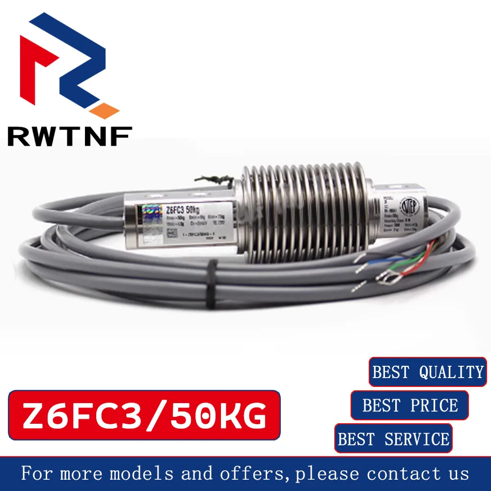 Brand New Genuine HBM Z6FC3/50KG HBM Sensore di pesatura bilancia a nastro tubo corrugato in acciaio inossidabile, magazzino originale al 100%