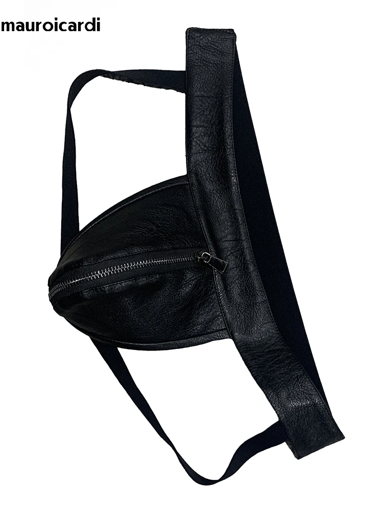 Primavera Verano negro Pu pantalones cortos de cuero para hombres cintura elástica diseñador de lujo Emo estilo Punk ropa interior para hombres Tanga Sexy