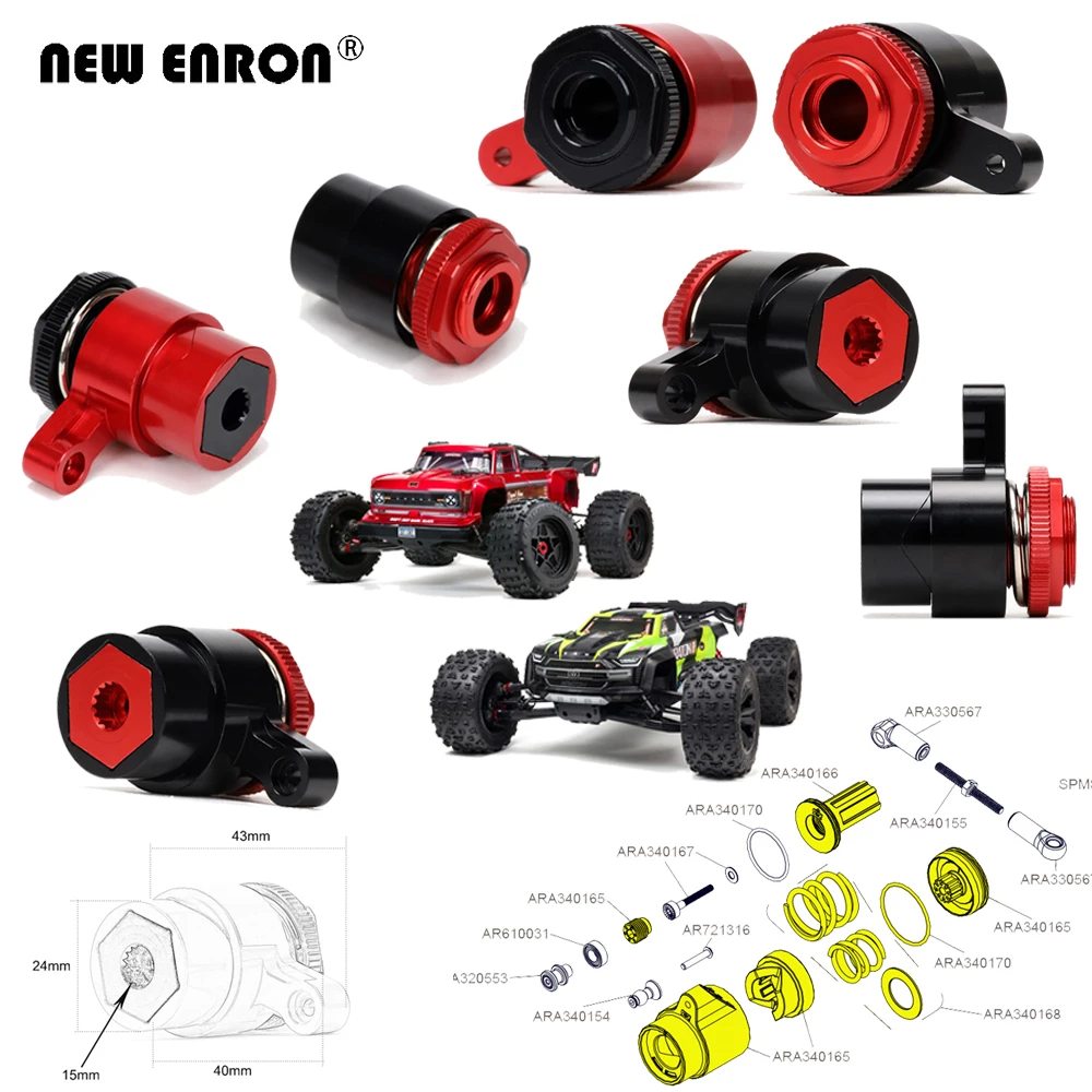 CNC Adjustable Servo Saver Arm 15T ARA340165 for RC Car ARRMA 1/5 Kraton ARA5208 Outcast 4WD 8S BLX EXTREME ARA5810 Accesories