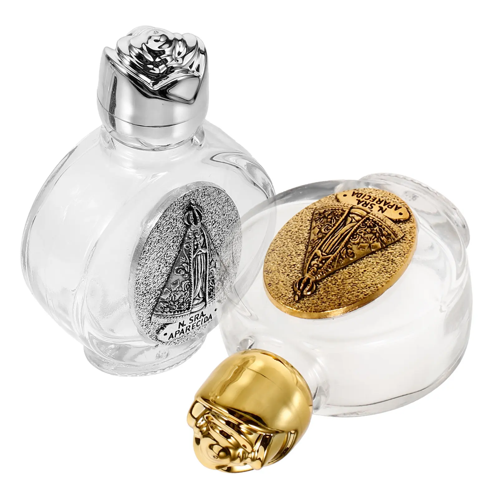 2Pcs Refillable Glass Holy Water Bottle Catholic Religious Water Container for Home Church Baptism Decoration Wedding Party - view 4