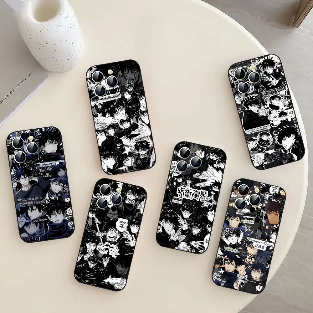 F-Fushi-guro M-Meg-umi Capa de telefone TPU macio e adequado para a pele para iPhone 17/16/15/14/13/12/11 Series: PRO, MAX, PLUS, Mini