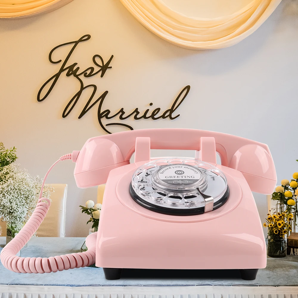 Imagem -04 - Telefone de Mesa Retro com Slot para Cartão sd Áudio Casamento Retro Vintage Luxo Apartamento Antiguidade Mais Barato Venda de Fábrica