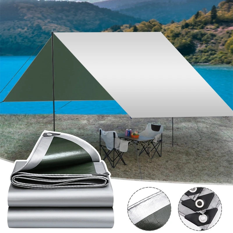 4x3M Waterproof Camping Tarp Shelter Car Tent Outdoor Shade Sail Ultralight Garden Canopy Awning Tourist Beach Sun Shelter