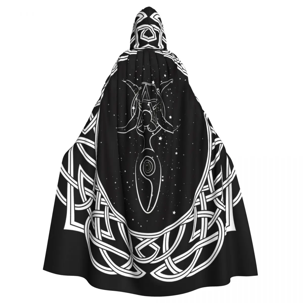 

Unisex Witch Party Reversible Hooded Adult Vampires Cape Cloak Celtic Moon Altar