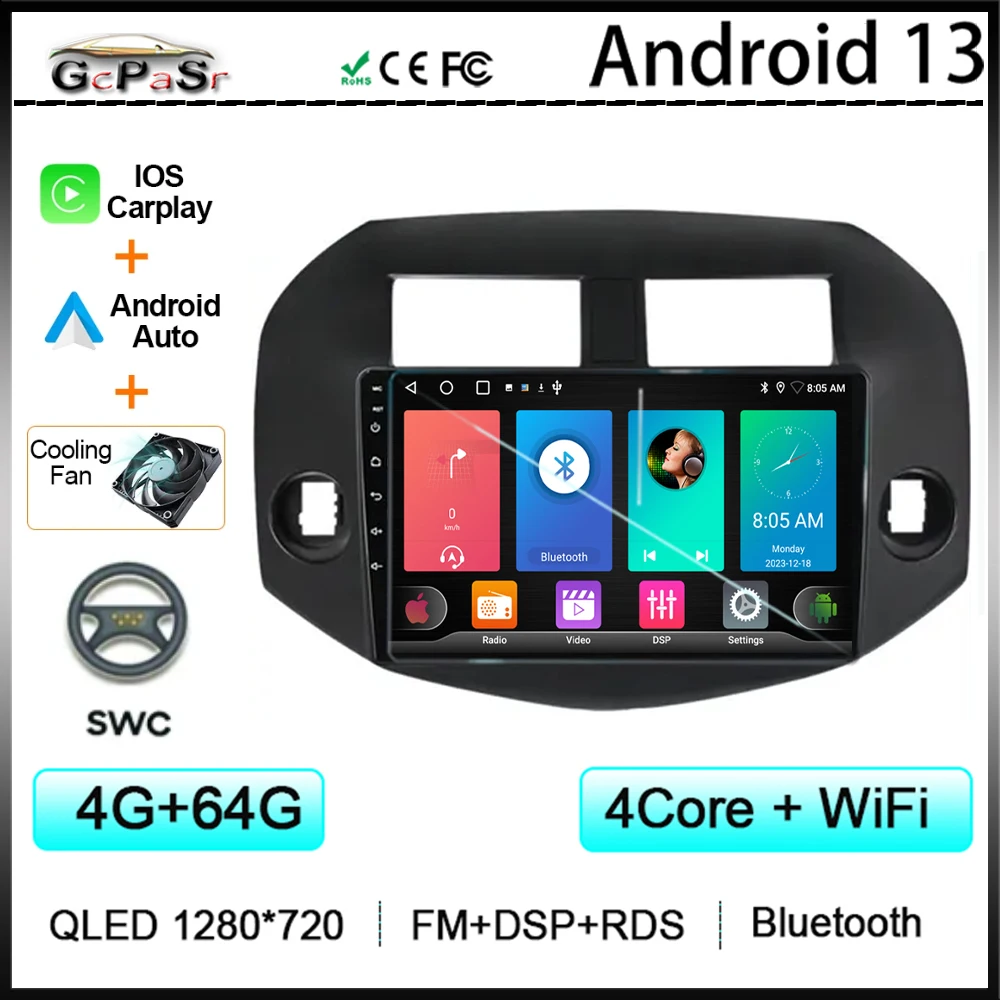 

For Toyota RAV-4 RAV4 3 XA30 2005 - 2013 Android Auto Multimedia Car Player Autoradio Video Navigation carplay Screen NO 2din